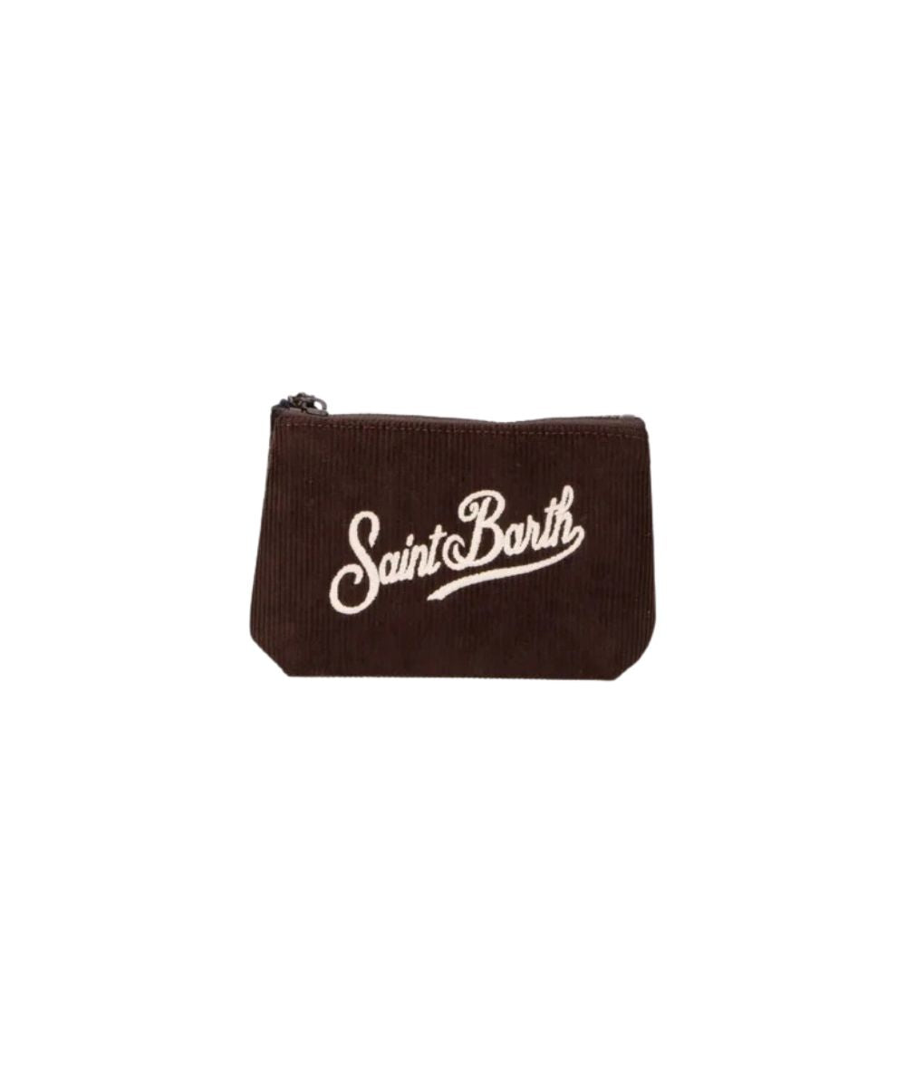 MC2 Saint Barth Pochette Aline Mini Corduroy in Velluto ALMI002 Marrone