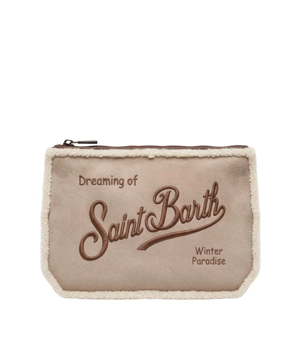 MC2 Saint Barth Pochette Aline in Shearling ALI0033 Beige