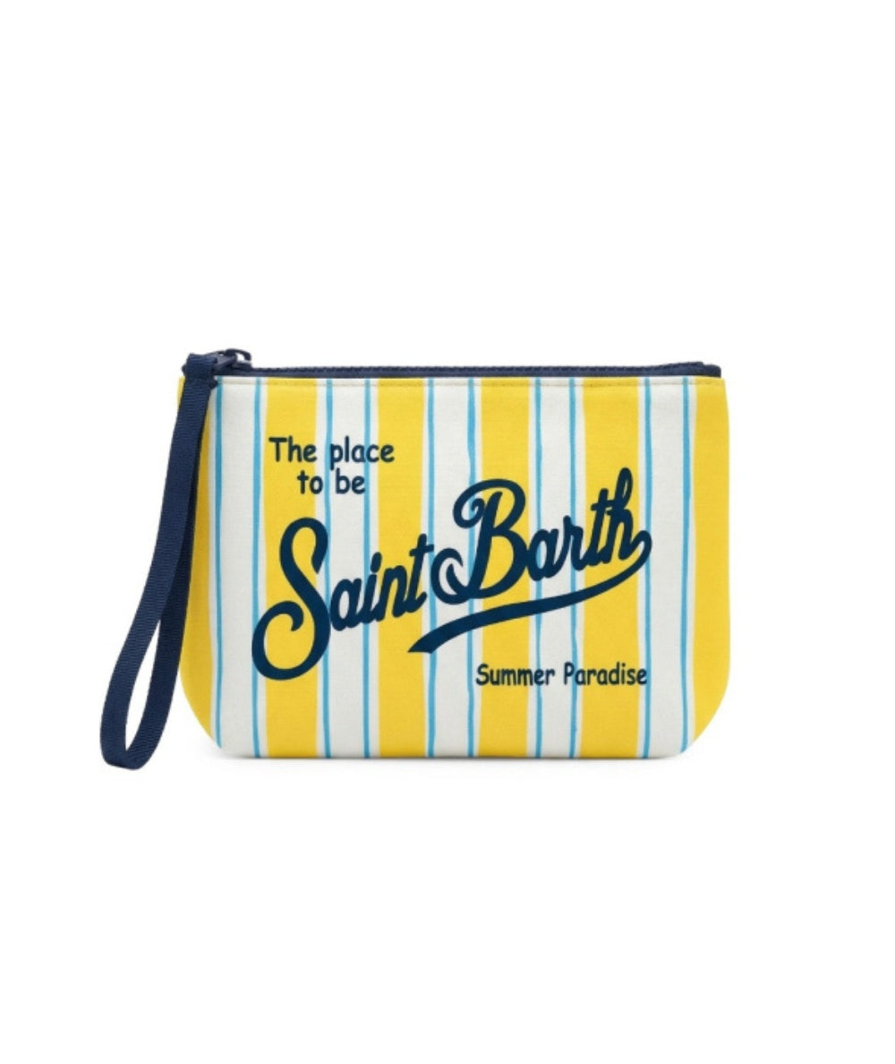 MC2 Saint Barth Pochette a Righe in Scuba Aline ALIN001 Giallo
