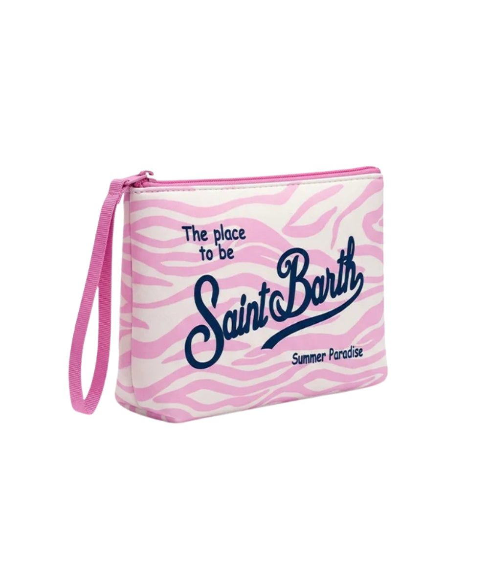 MC2 Saint Barth Pochette con Motivo Zebrato Aline ALIN001 Rosa
