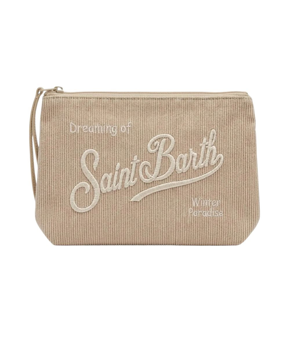 MC2 Saint Barth Pochette in Velluto Aline Corduroy S ALI0059 Beige