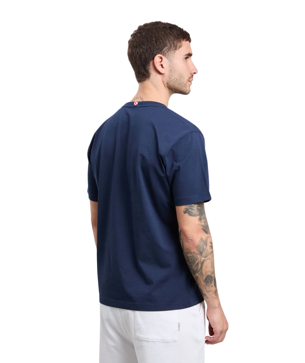MC2 Saint Barth T-shirt con Girocollo e Ricamo Portofino POT0001 Blu