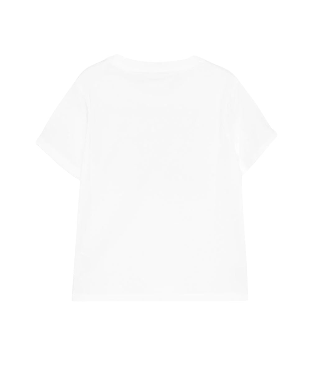 MC2 Saint Barth T-shirt con Maxi Logo Leopardato Elly ELLY001 Bianco