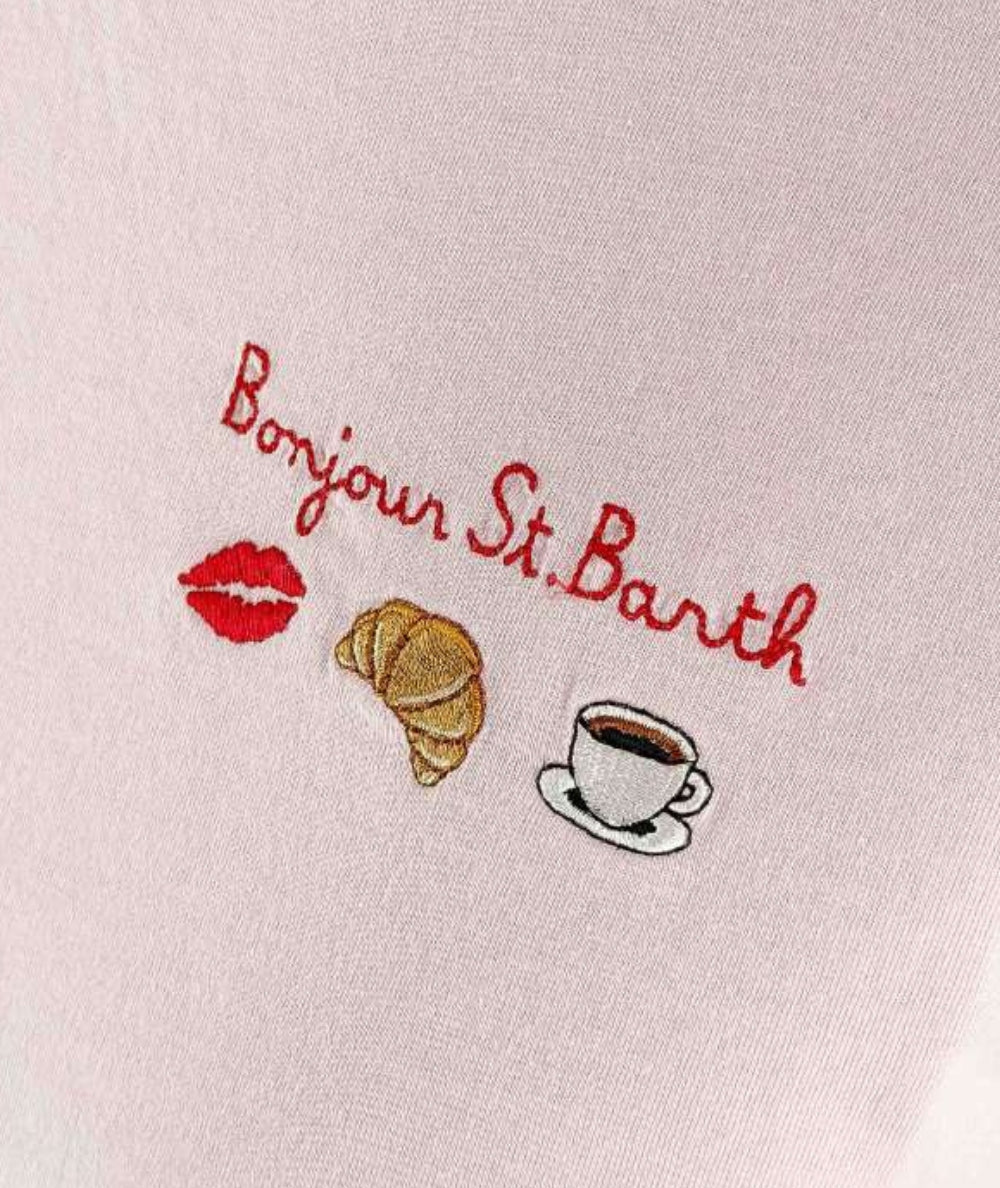 MC2 Saint Barth T-shirt in Cotone con Ricamo Emilie EMI0001 Rosa