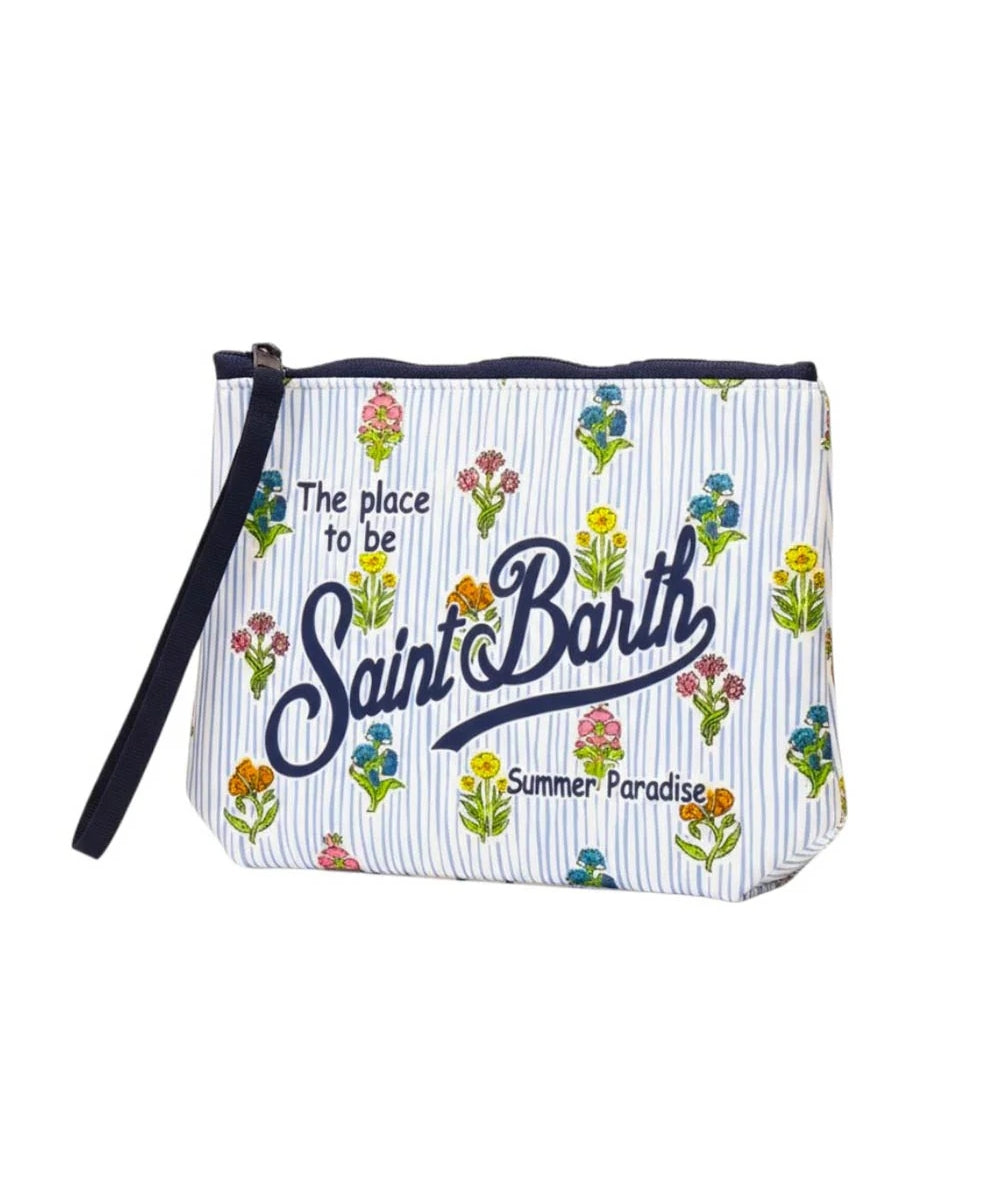 MC2 Santi Barth Pochette a Righe e Fiori Aline ALIN001 Multicolore