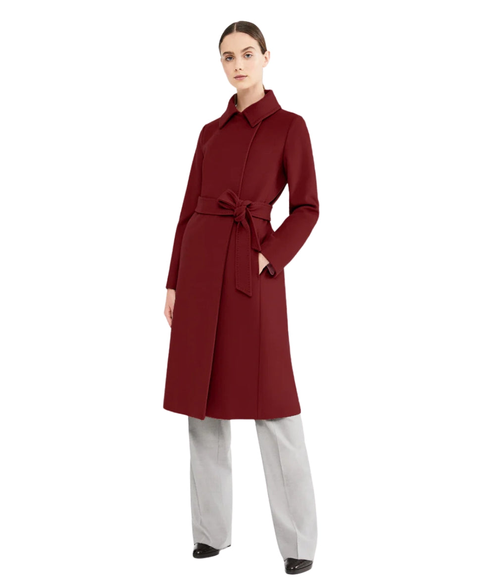 Max Mara Cappotto a Vestaglia in Lana BCOLLAG Bordeaux – Caneva '937