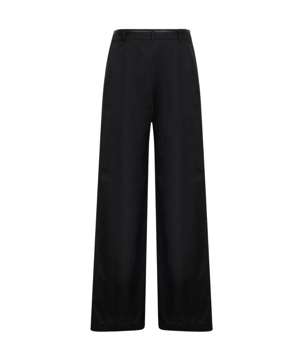 Max Mara Studio Pantalone Straight Leg con Cintura Farea Nero