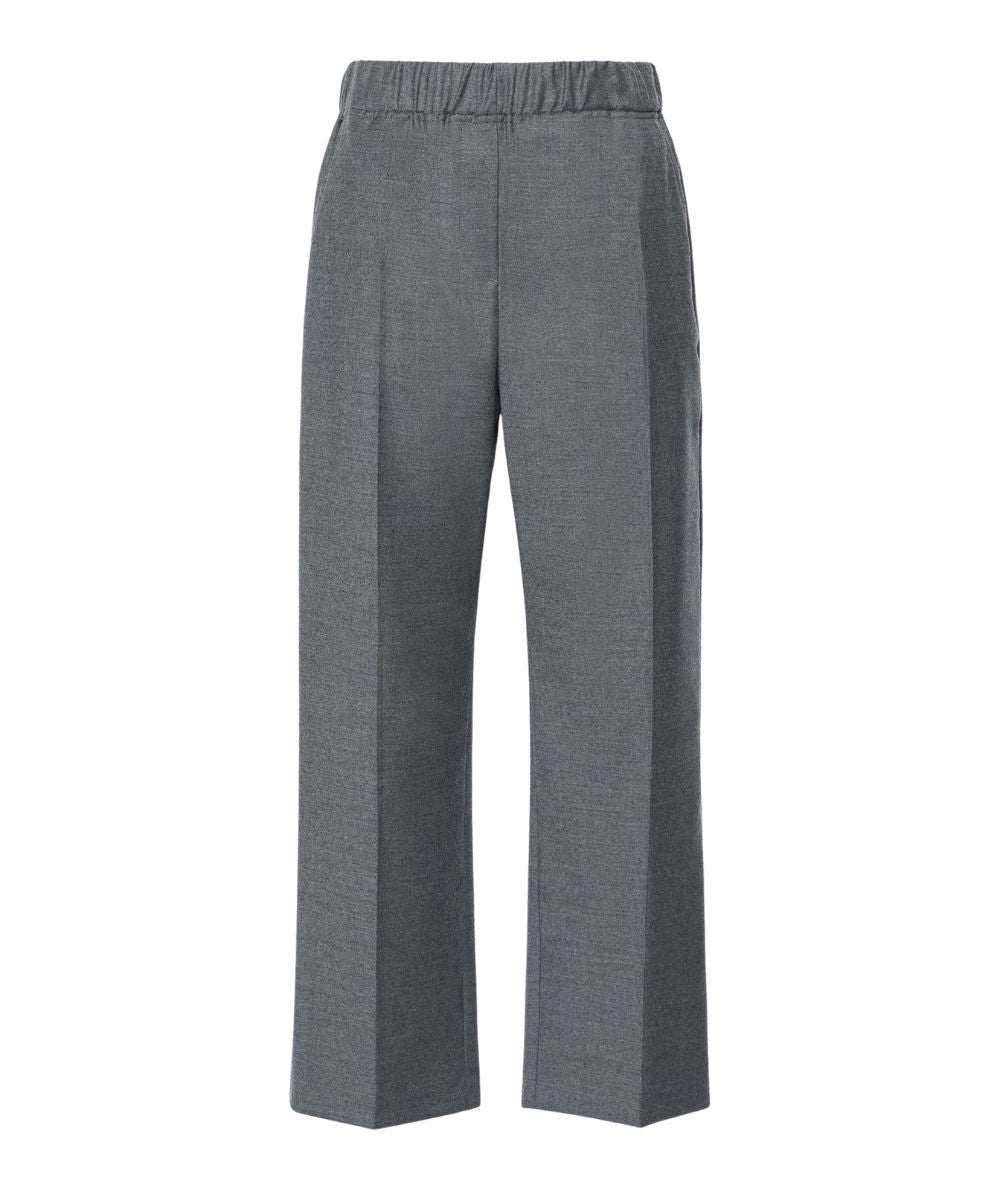 Max Mara Weekend Pantaloni in Flanella di Lana HATELEY Grigio Melange
