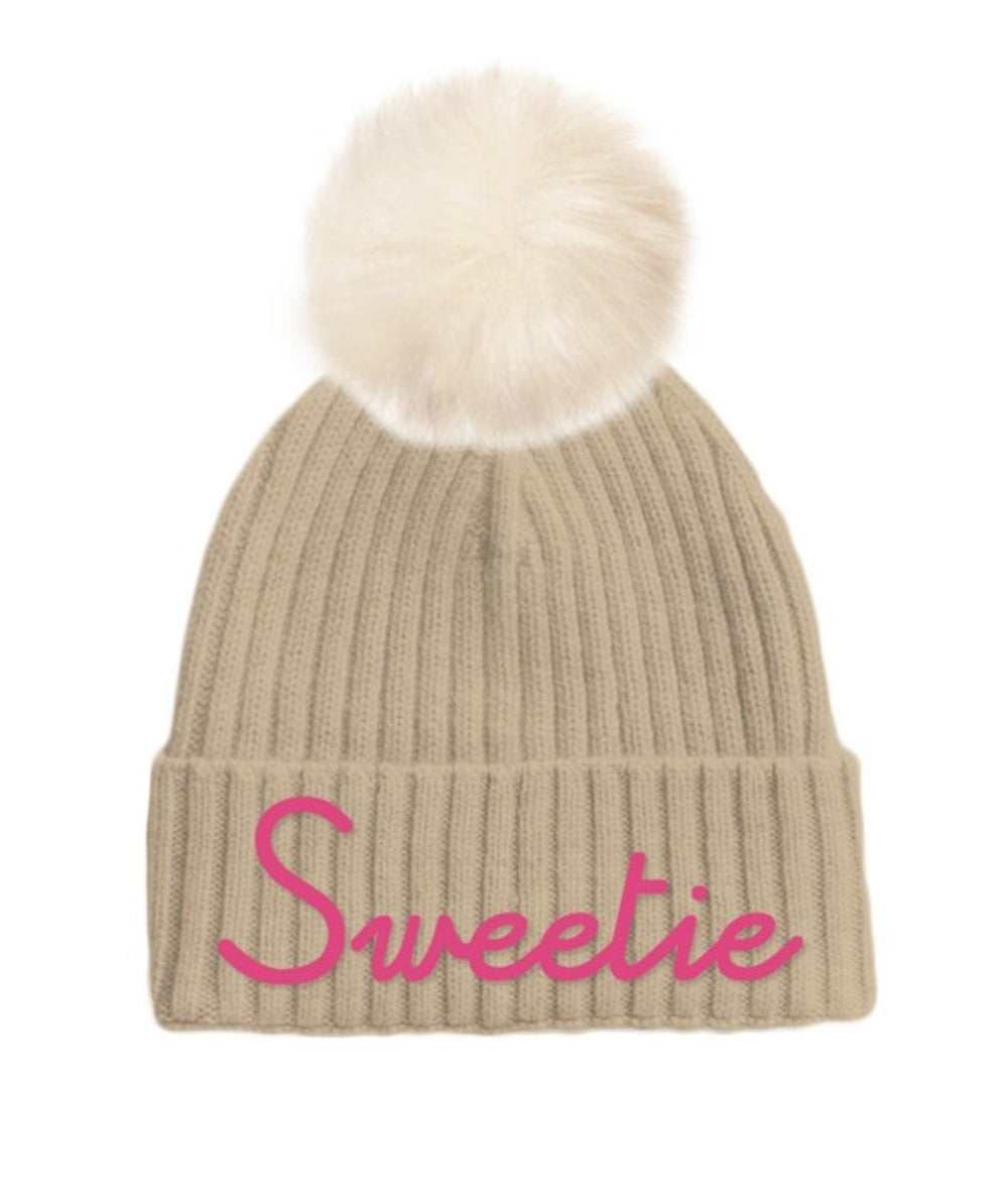 Mc2 Saint Barth Berretto Wengen con Pompon WENGEN JR F Beige