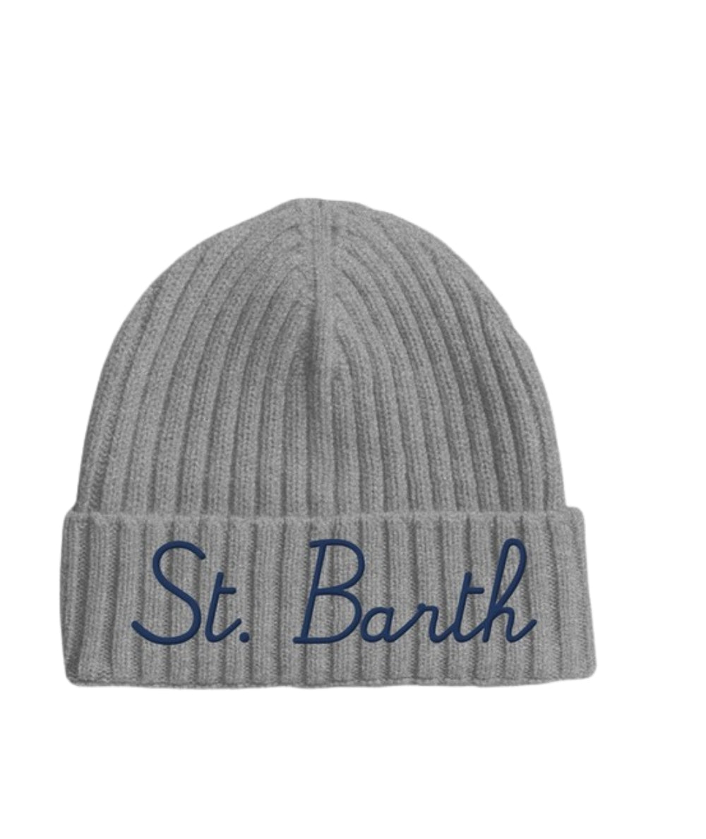 Mc2 Saint Barth Berretto con Ricamo WENGEN Grigio