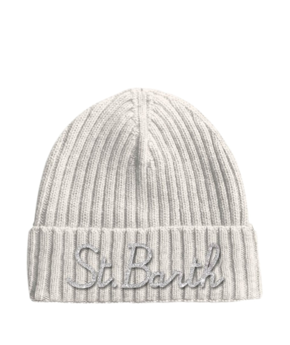 Mc2 Saint Barth Berretto con Ricamo WENGEN W Bianco Panna