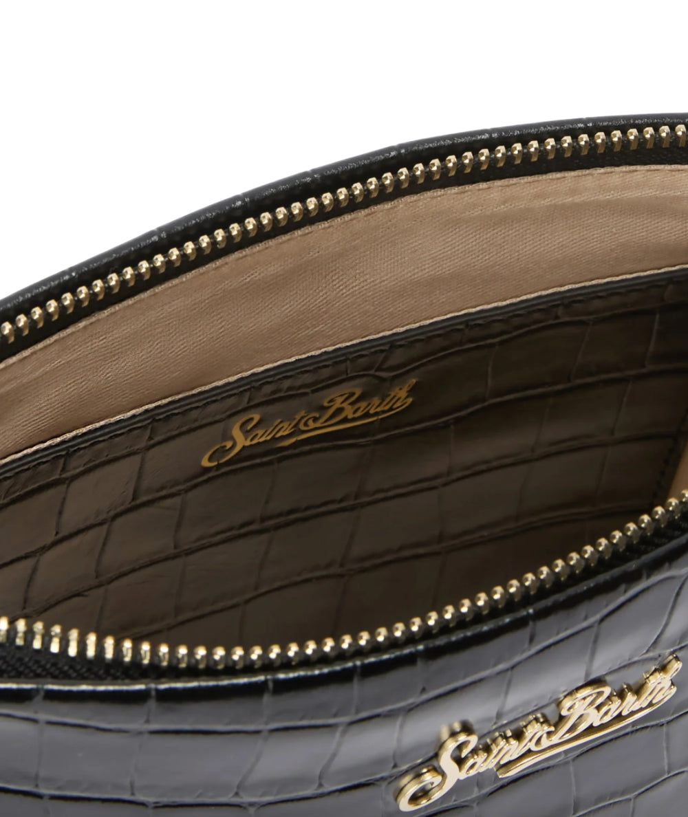 Mc2 Saint Barth Borsa Aline Bag Stampa Cocco ALI0034 Nero