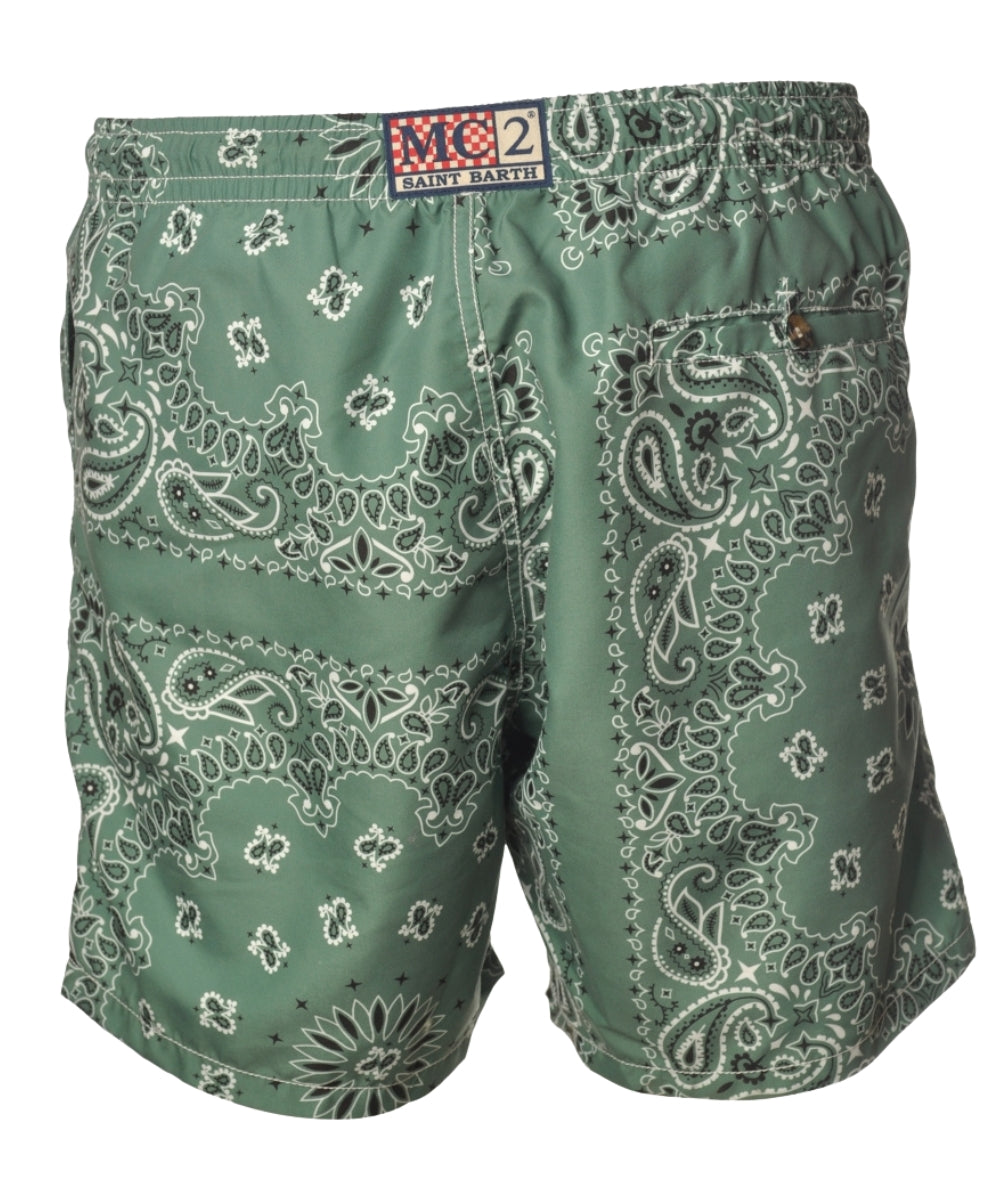 Mc2 Saint Barth Boxer Da Mare Bandanna Round 5201 Caprese Jr Verde