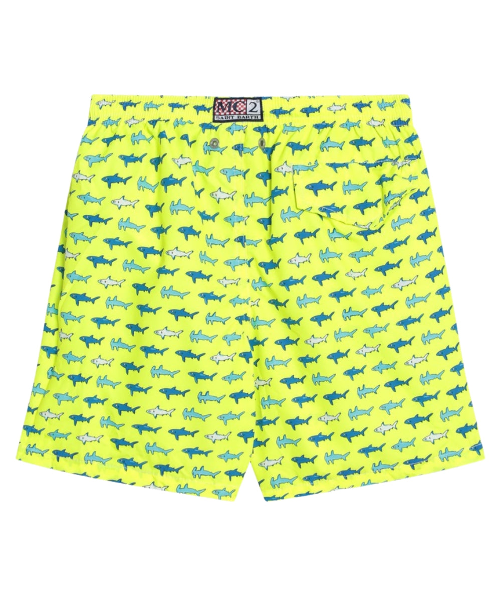 Mc2 Saint Barth Boxer da Mare con Coulisse Jean Lighting Shark Giallo