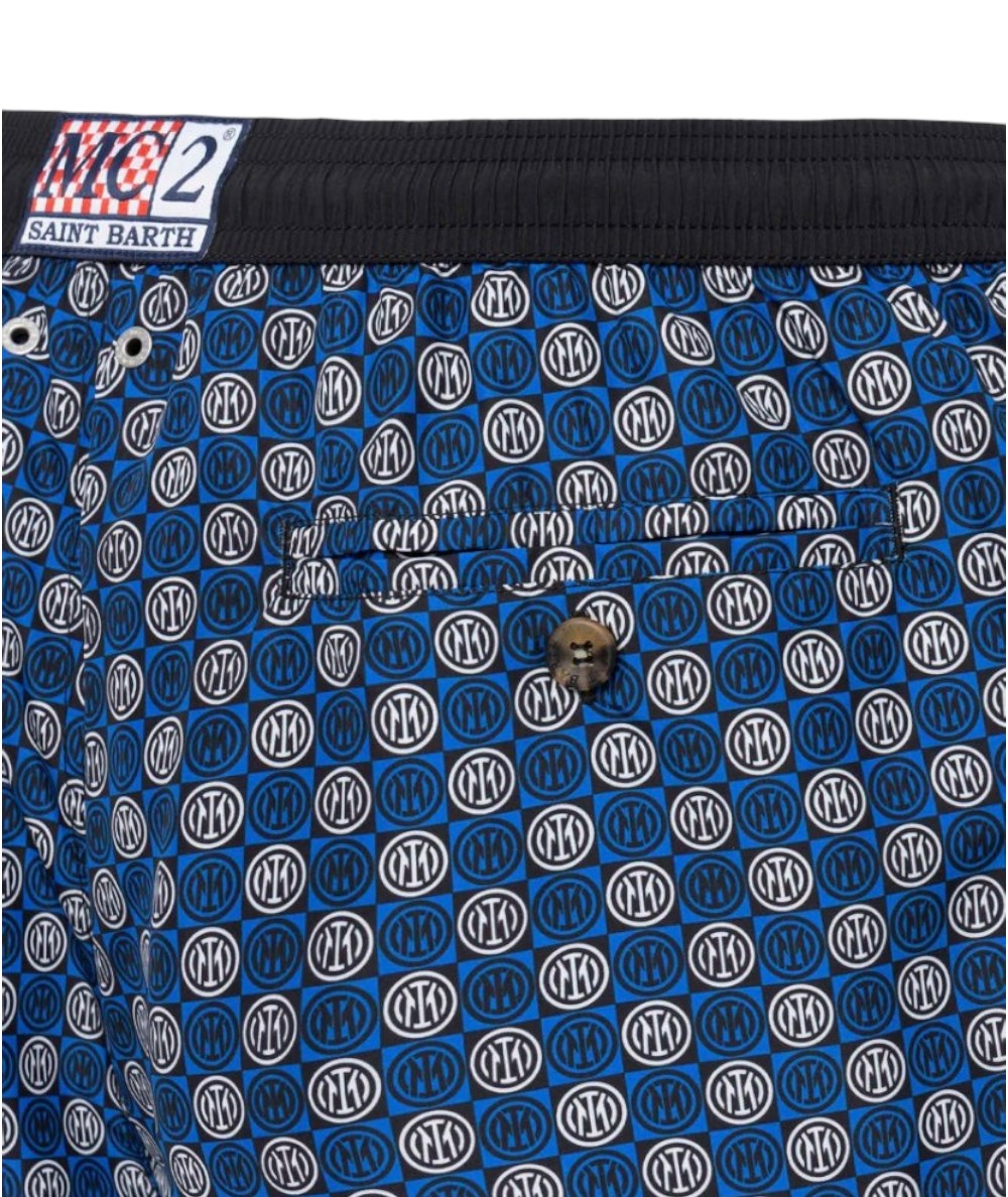 Mc2 Saint Barth Swim Shorts Lighting Micro Fantasy Inter Blu