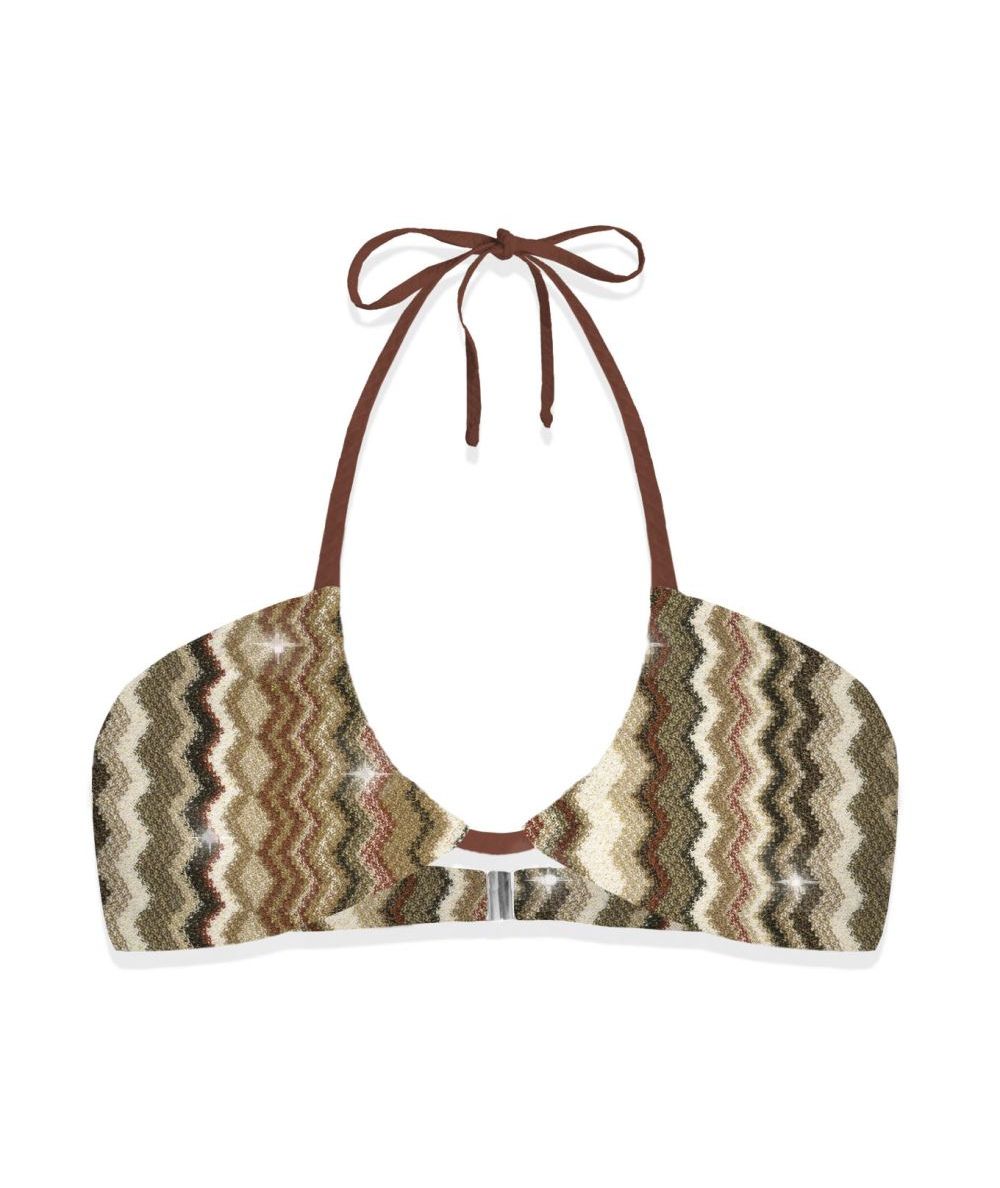 Mc2 Saint Barth Top A Fascia Dahlia Rachel Chevron 18 Marrone