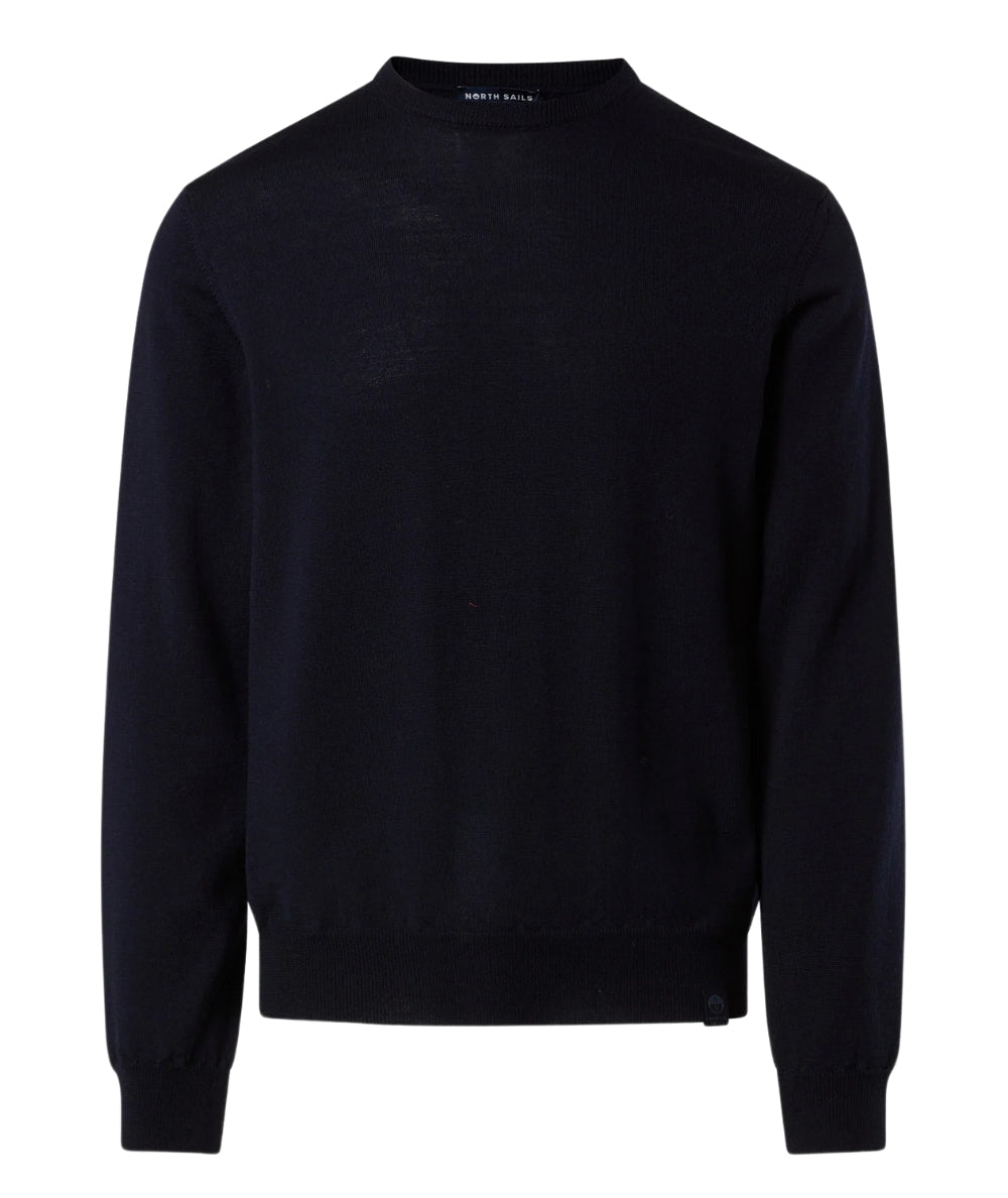 North Sails Maglione Girocollo Lana Merino 699156.000 Blu Navy