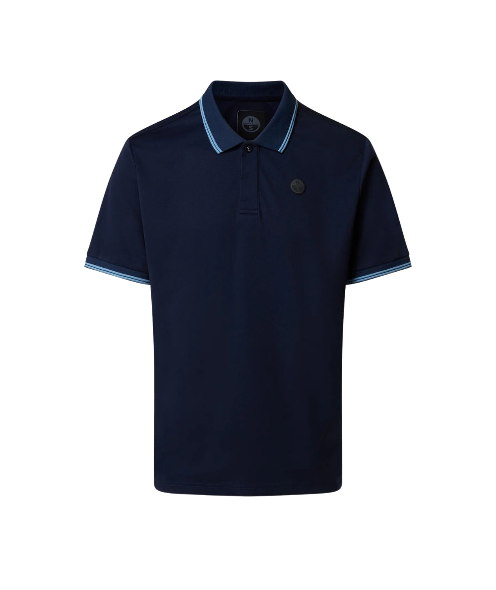 North Sails Polo con Logo in Piquet 692711_000 Blu Navy