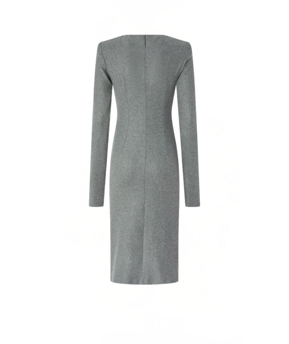 PINKO Abito Midi con Drappeggio ALMUNDENA Grigio