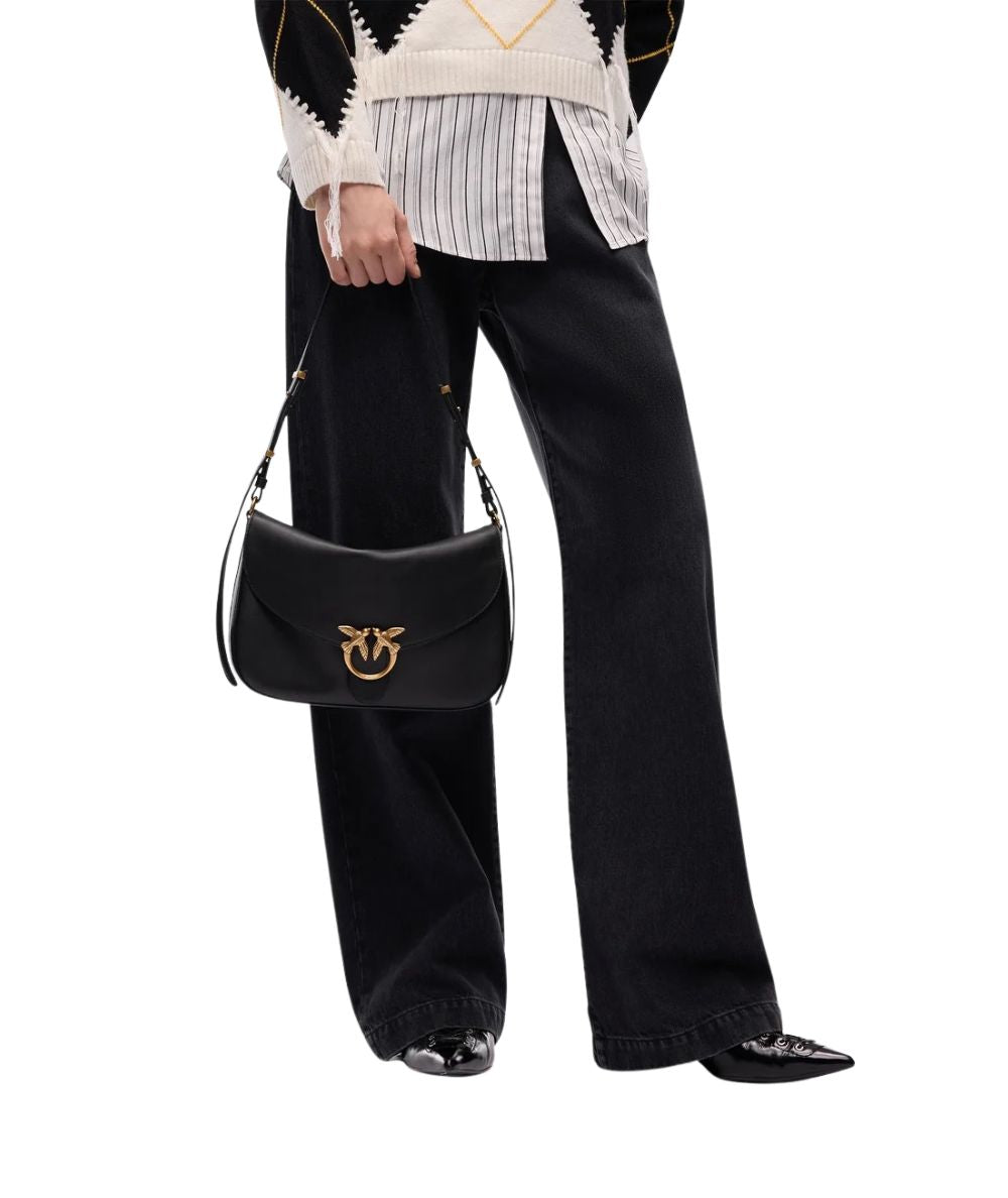 PINKO Borsa in Pelle Love Stachel Classic 107655-A0QO Nero