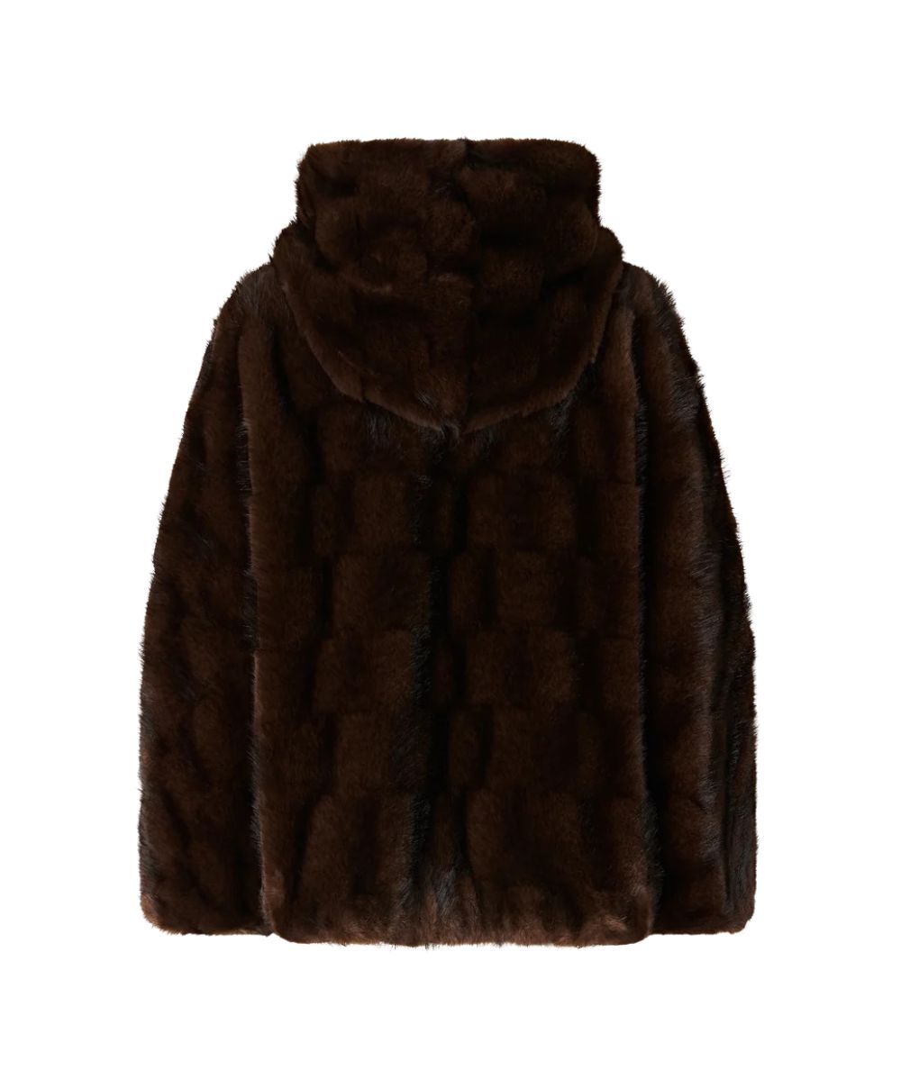 PINKO Giacca Blouson con Cappuccio Cadetia 107054-A3C5 Marrone
