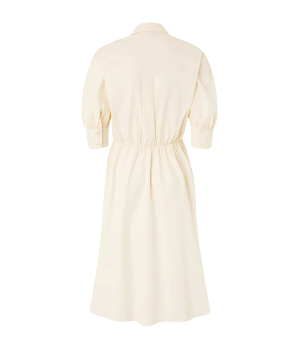 Pinko Abito a Portafoglio in Popeline di Cotone Aline 106602 A35Q Bianco