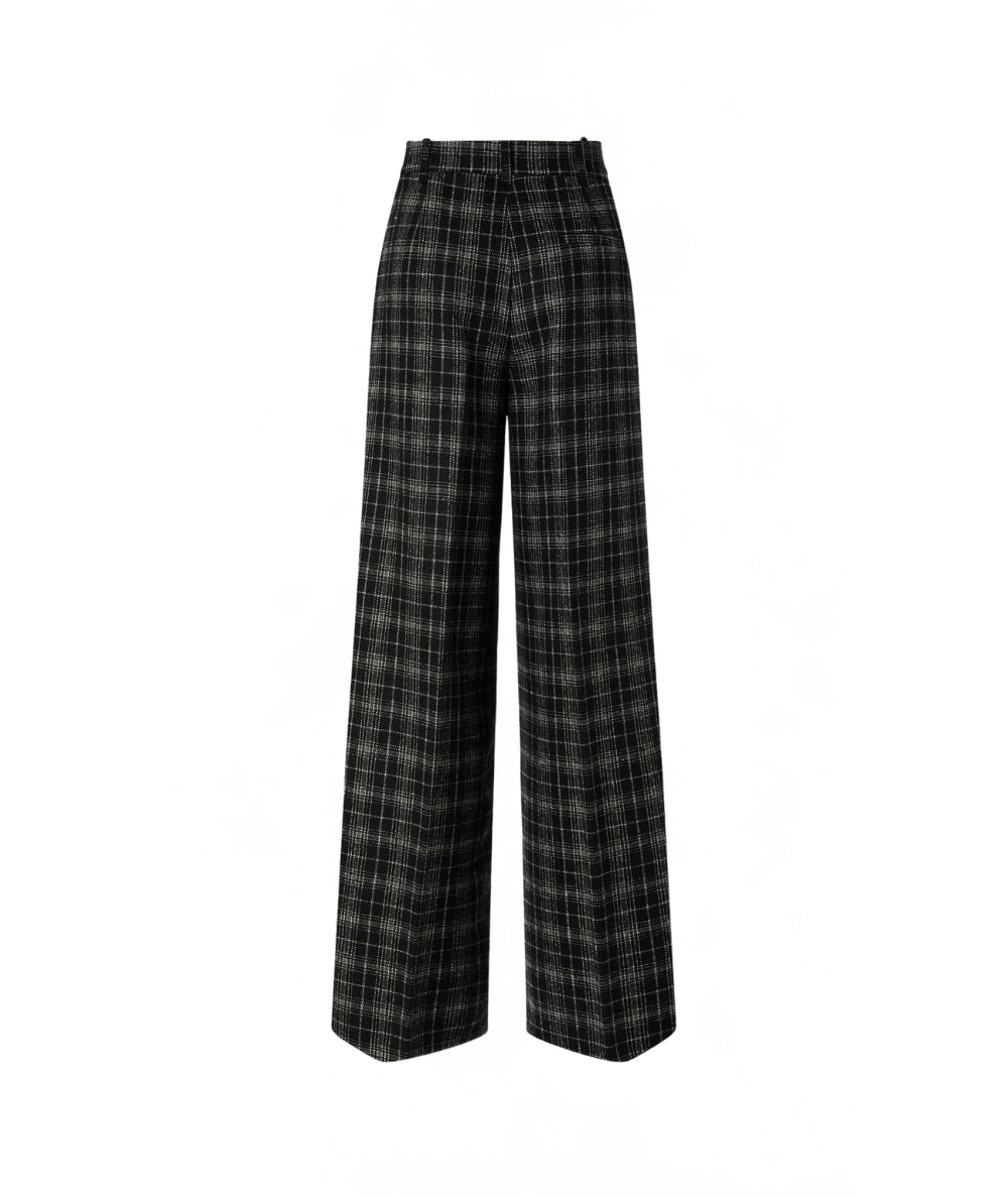 Pinko Pantalone Fantasia Check BLANCA Nero Beige
