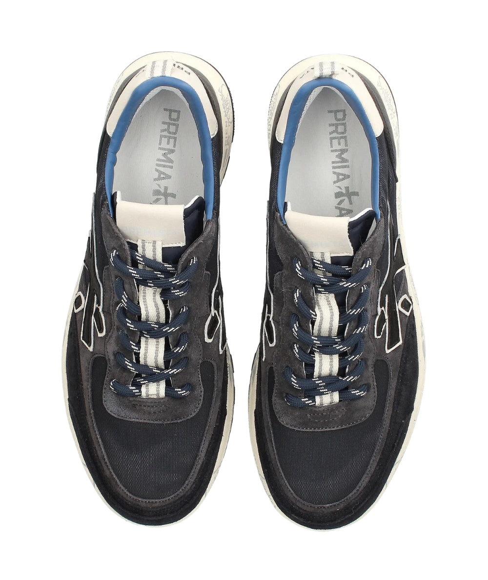 Premiata Sneaker in Pelle NOUS Blu Scuro