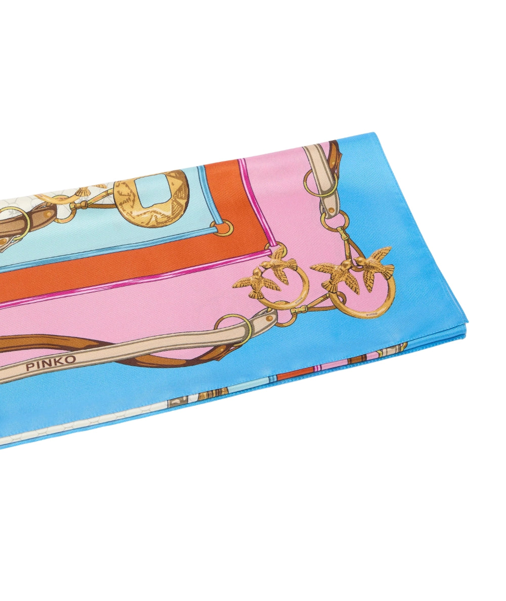 Pinko Foulard in Twill di Misto Seta Limbo 106656 A39N Multicolore