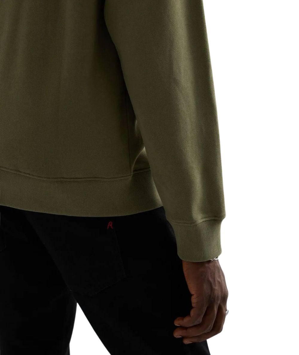 REPLAY Felpa Girocollo con Patch M13LR.001.7242NW Verde Militare