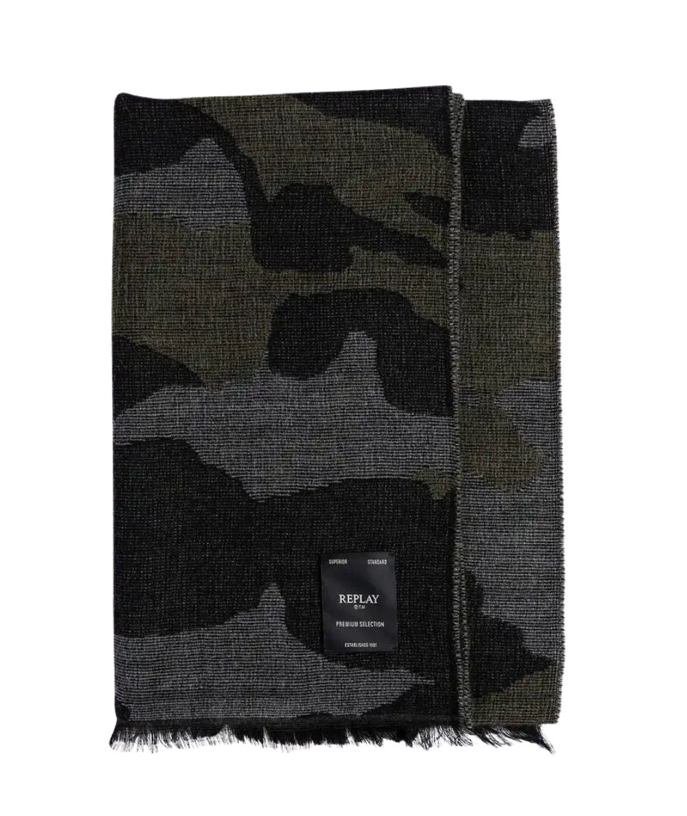 REPLAY SCIARPA CON FRANGE AM9233.A1401B CAMOUFLAGE