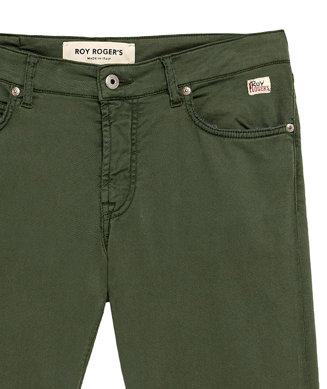 ROY ROGER'S PANTALONE 517 IN DRILL LEGGERO RRU089P0370127 VERDE