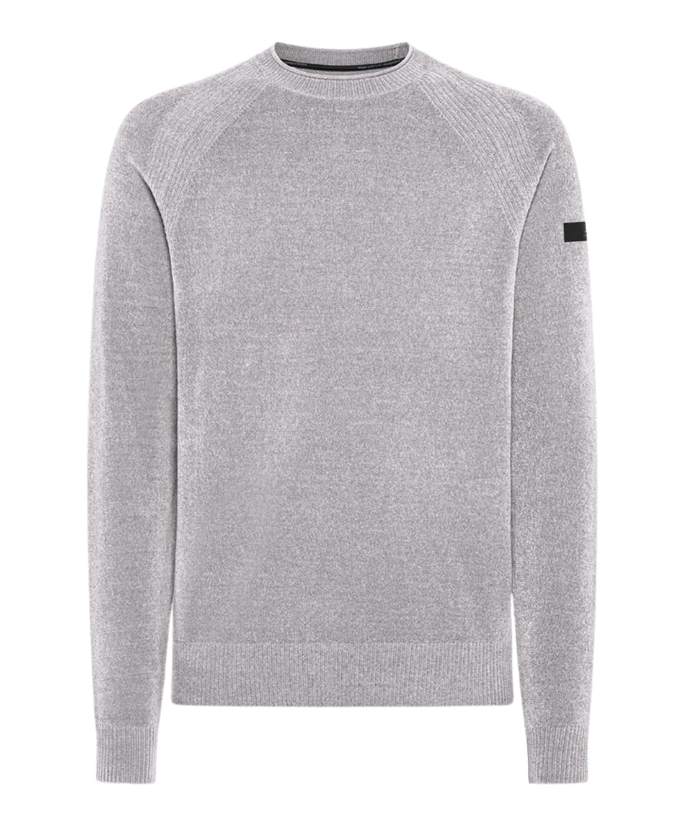 RRD Maglione Velvet Round Knit W25132 Grigio Ghiaccio