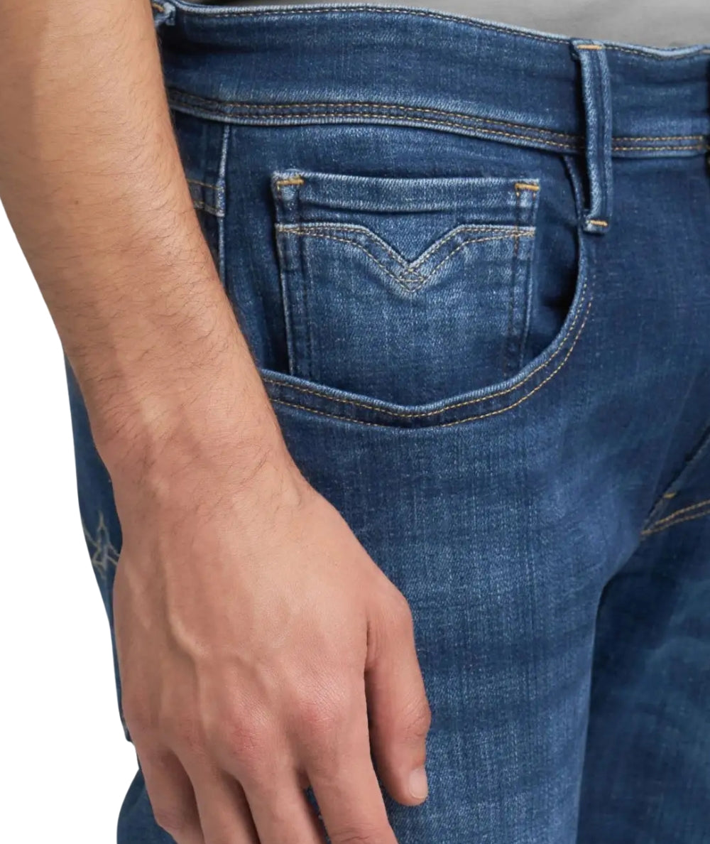 Replay Jeans Anbass Slim Fit M914Q.000.141908 Blu Scuro