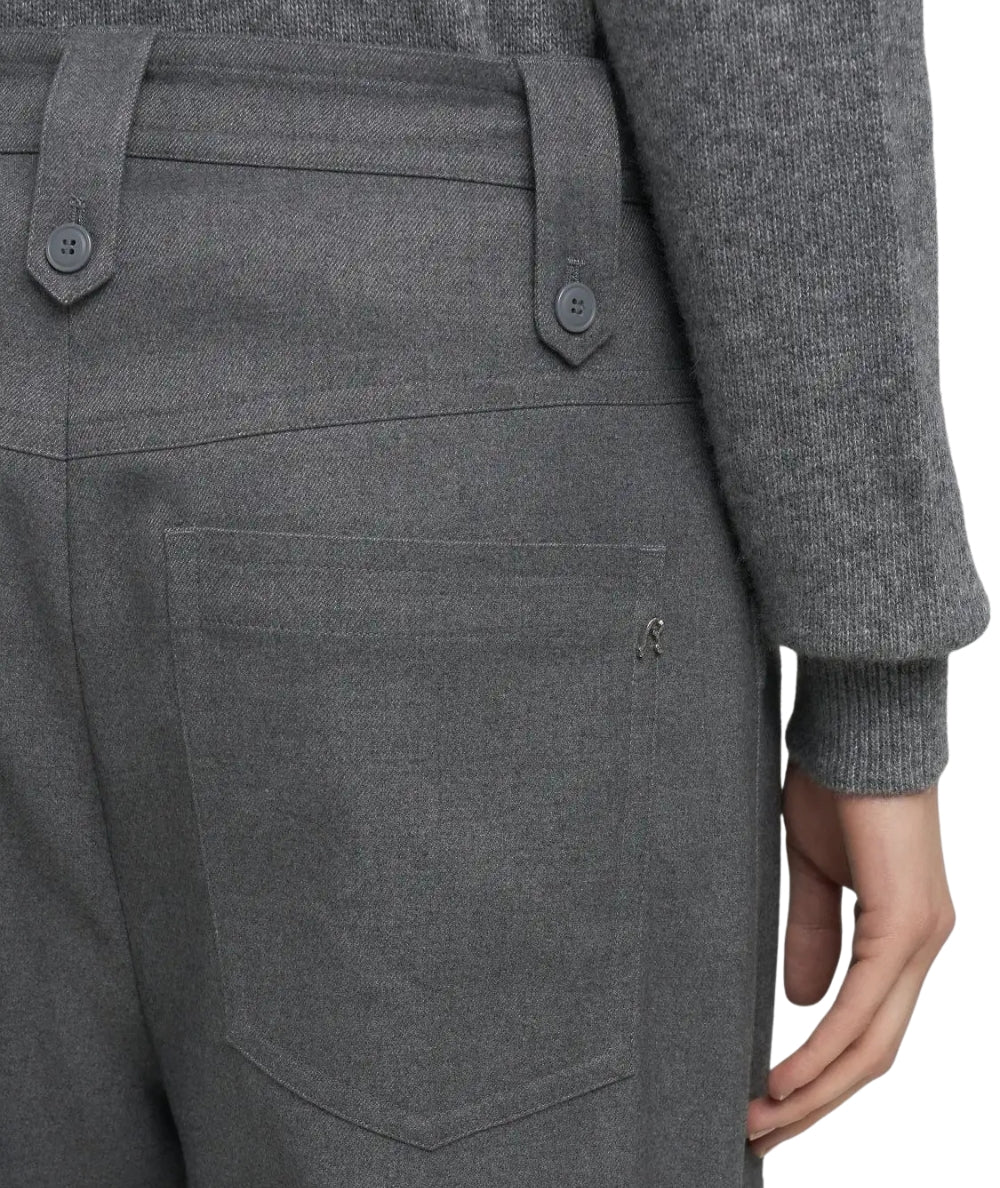 Replay Pantaloni in Twill di Misto Vi W8136.000.52842 Grigio Medio Melange