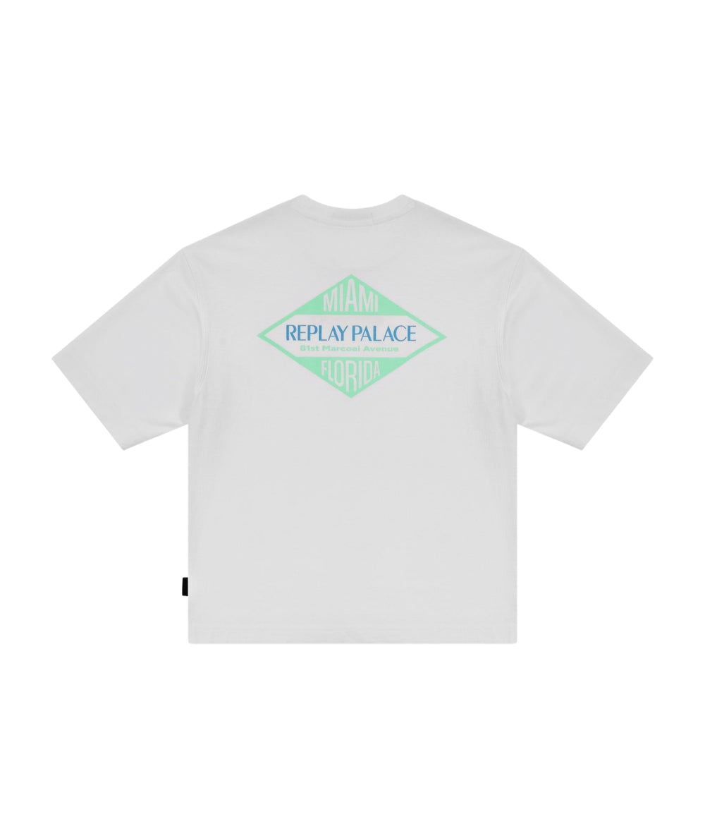 Replay & Sons T-shirt con Scritta in Cotone SB7357.052.2660 Bianco