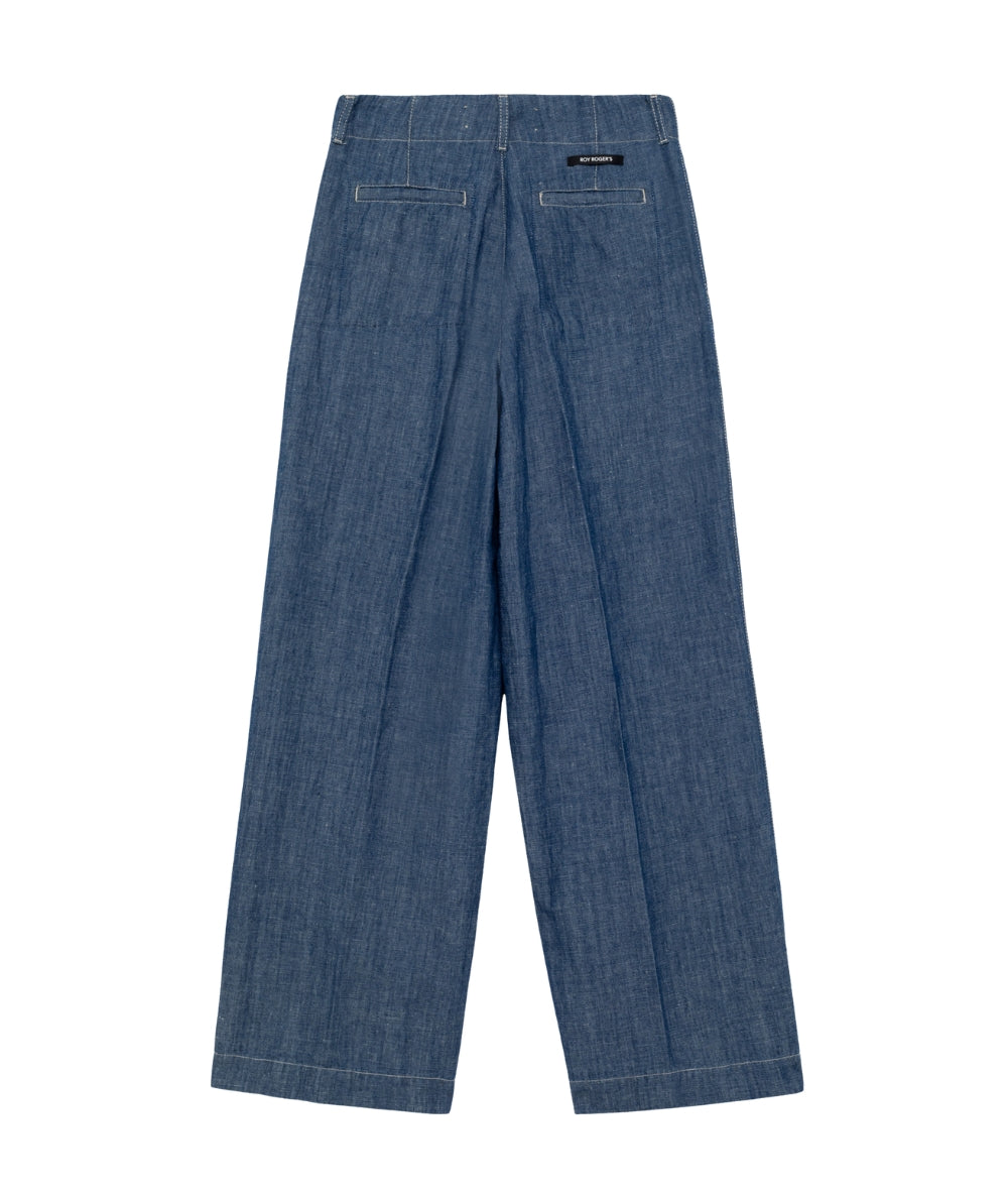 Roy Roger's Jeans a Palazzo in Chambray RND90281D738 0021 Denim