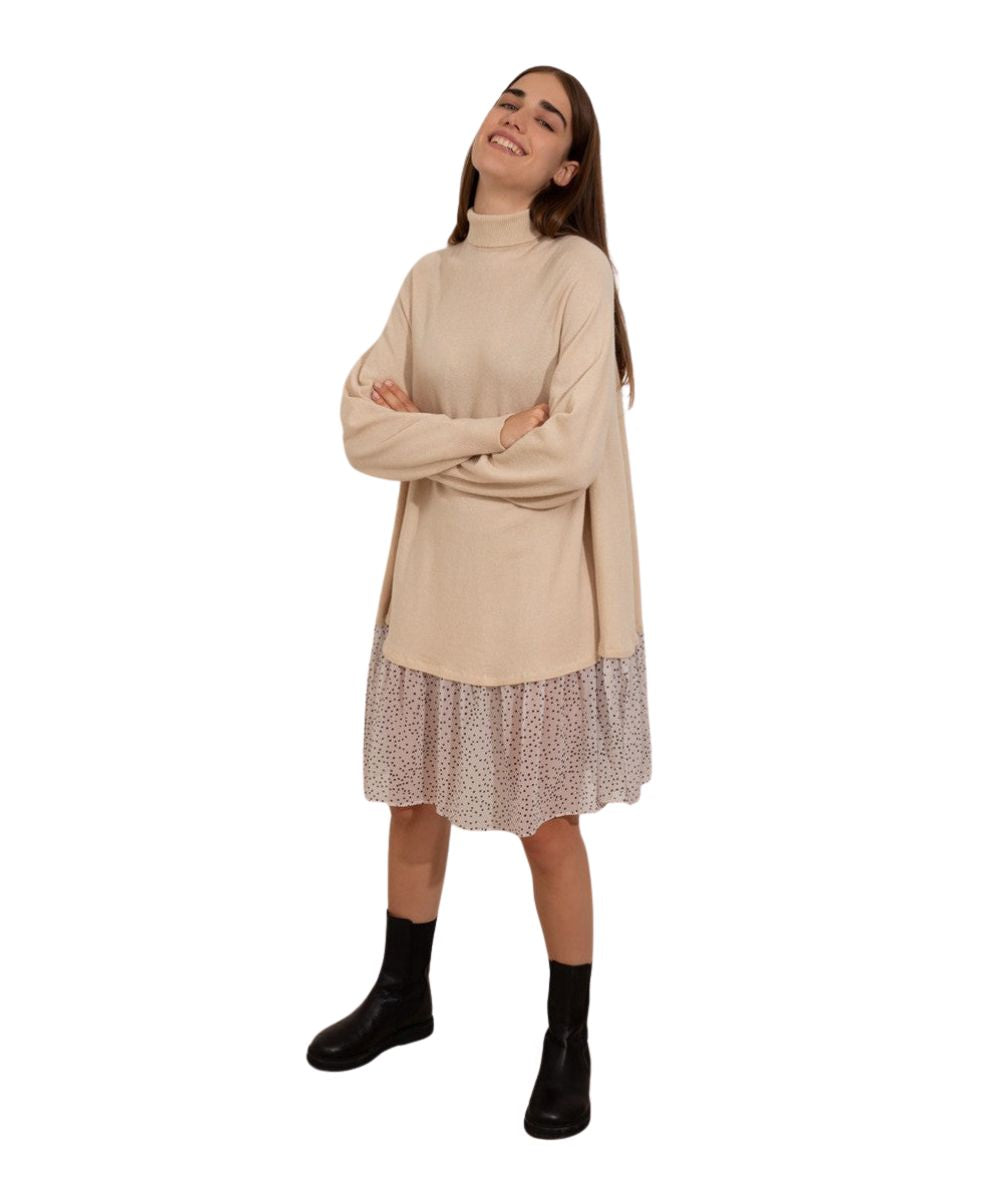 SEMICOUTURE ABITO SERENITY IN MAGLIA CON BALZA POIS S0WB34