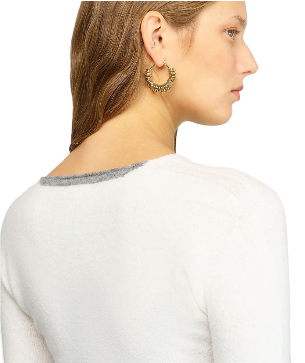 Semicouture Marcella Y4WD33 White Crewneck Sweater