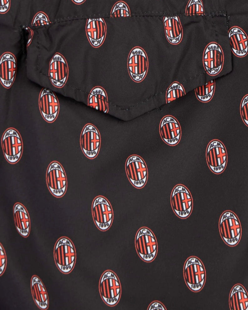 Mc2 Saint Barth Boxer da Mare con Coulisse Jean Lighting Milan Rosso/Nero