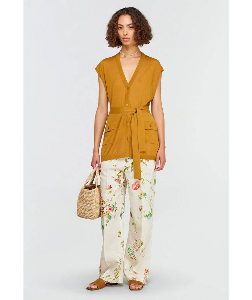 Semicouture Pantaloni in Fantasia Margaret S5SS61 Avorio