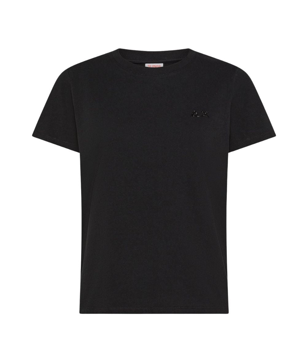 Sun68 T-shirt Girocollo in Cotone T36201 Nero
