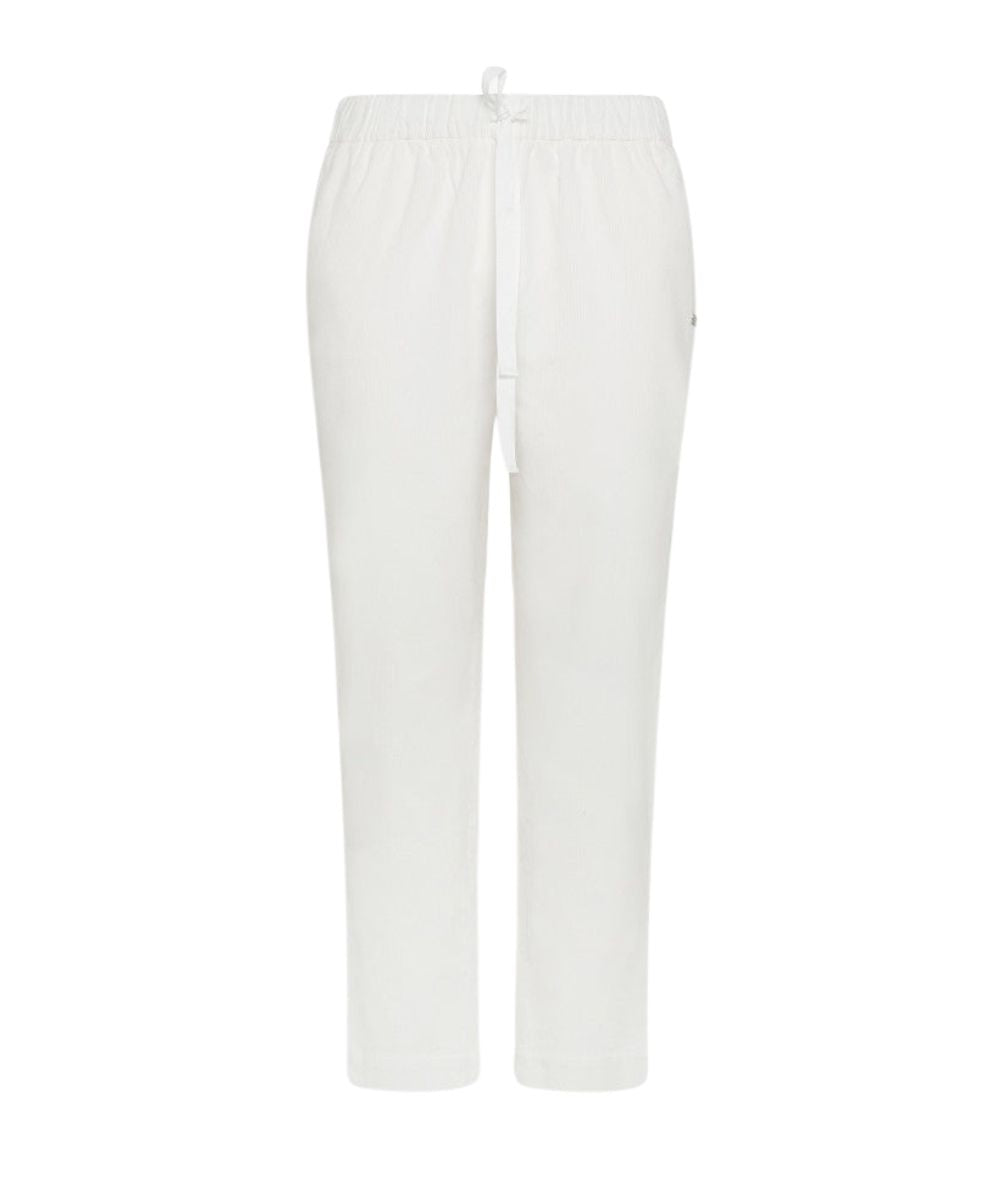 Sun68 Elastic Waist Velvet Trousers P43203 White