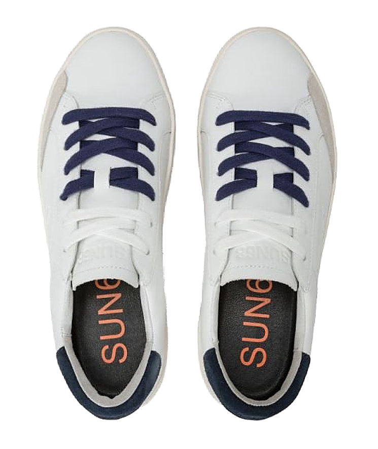 Sun68 Sneaker Street in White Leather Z44125 0107