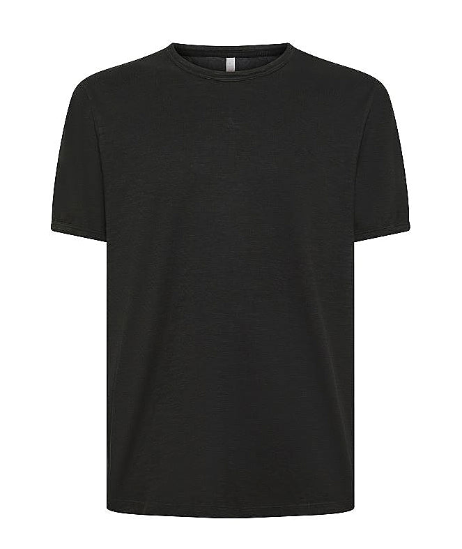 Sun68 T-shirt Stondata in Cotone Fiammato T35118 Nero