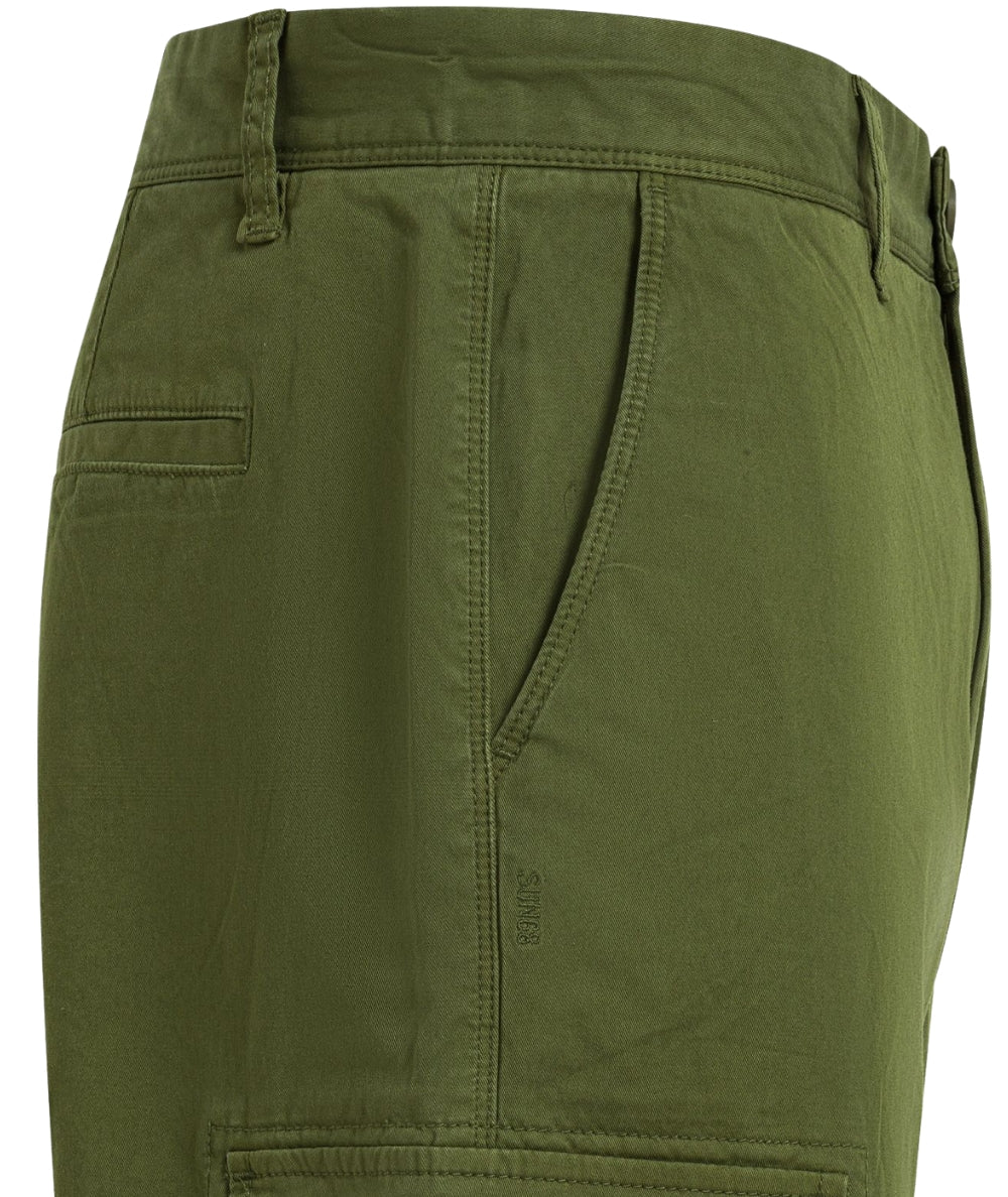 Sun68 Bermuda in Cotone Modello Cargo B36103 Verde Scuro