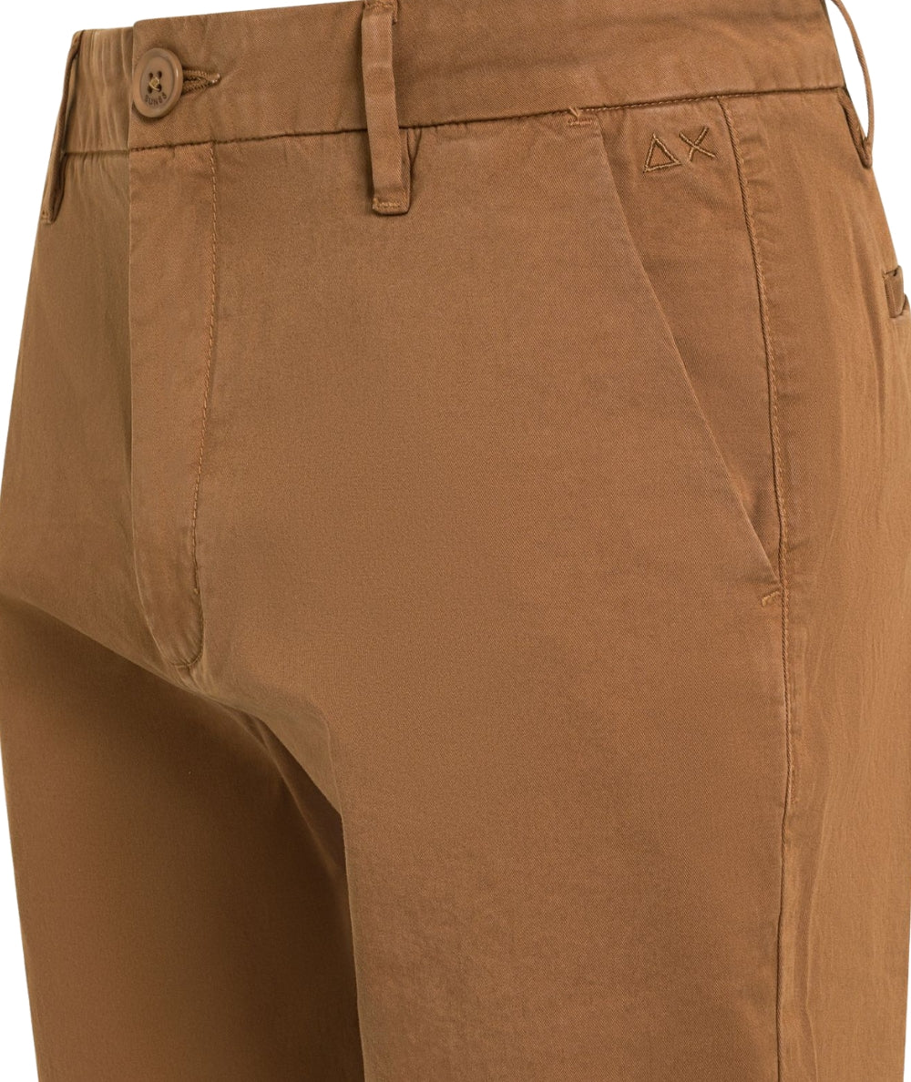 Sun68 Bermuda in Cotone Modello Chino B36101 Marrone Volpe