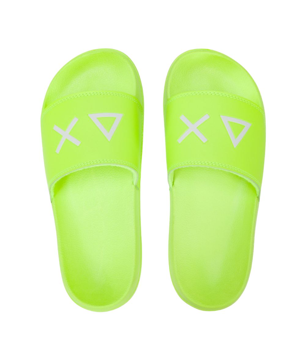 Sun68 Ciabatte con Logo X36210 Giallo Fluo