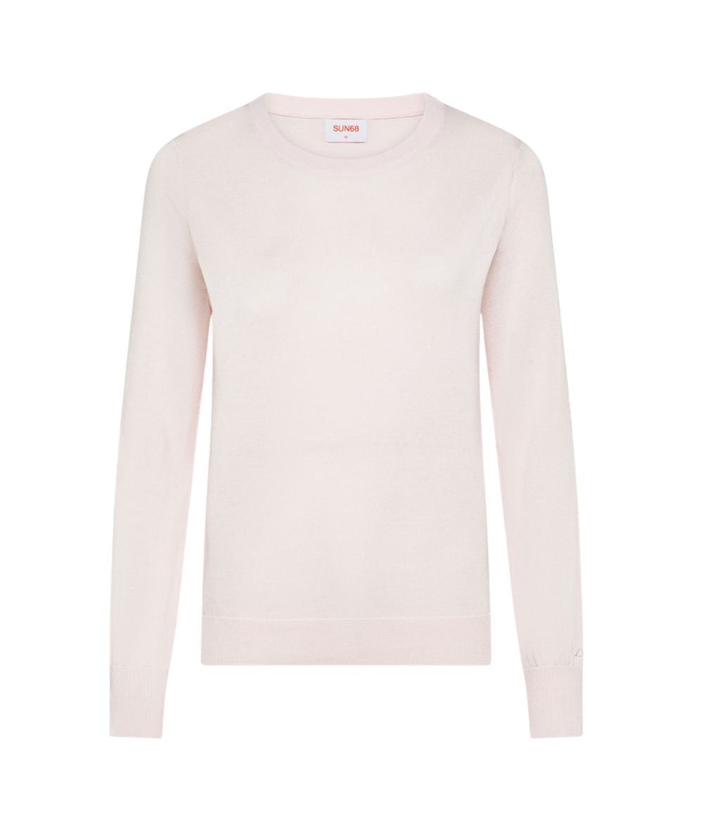 Sun68 Maglia Girocollo in Cotone K36201 Rosa 04