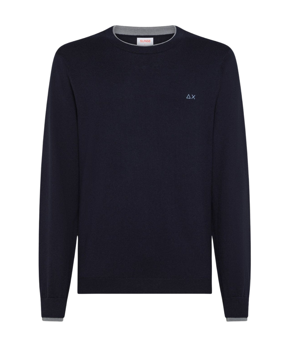 Sun68 Maglione Double Rib K45141 Blu Navy